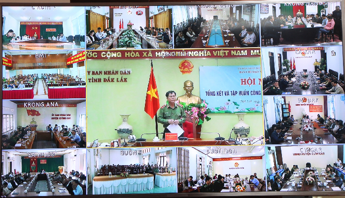 Hội nghị trực tuyến tổng kết và tập huấn công tác nhân quyền tỉnh Đắk Lắk năm 2022